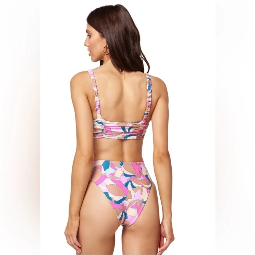 L*Space Bikini Set Joanna‎ Bikini Top Arlo Bottom Size Small Retro Pink Tan
